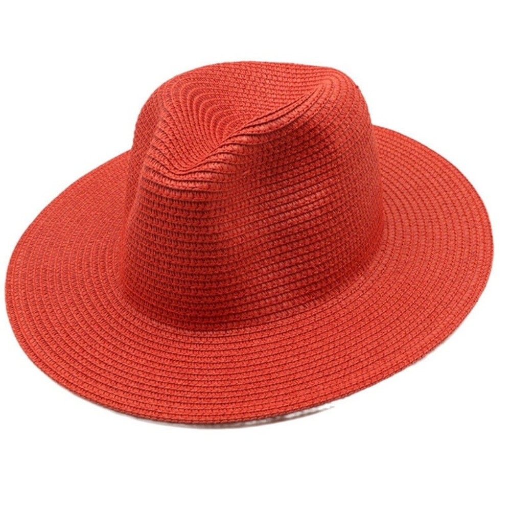 Red Straw Fedora